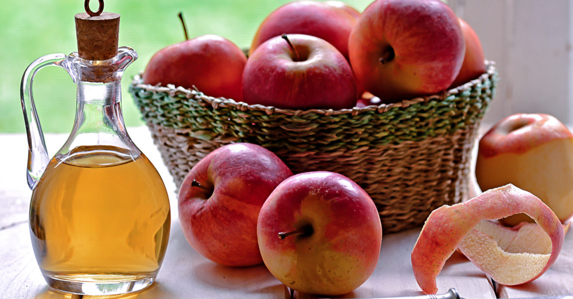 Apple vinegar Bottle of organic apple vinegar 