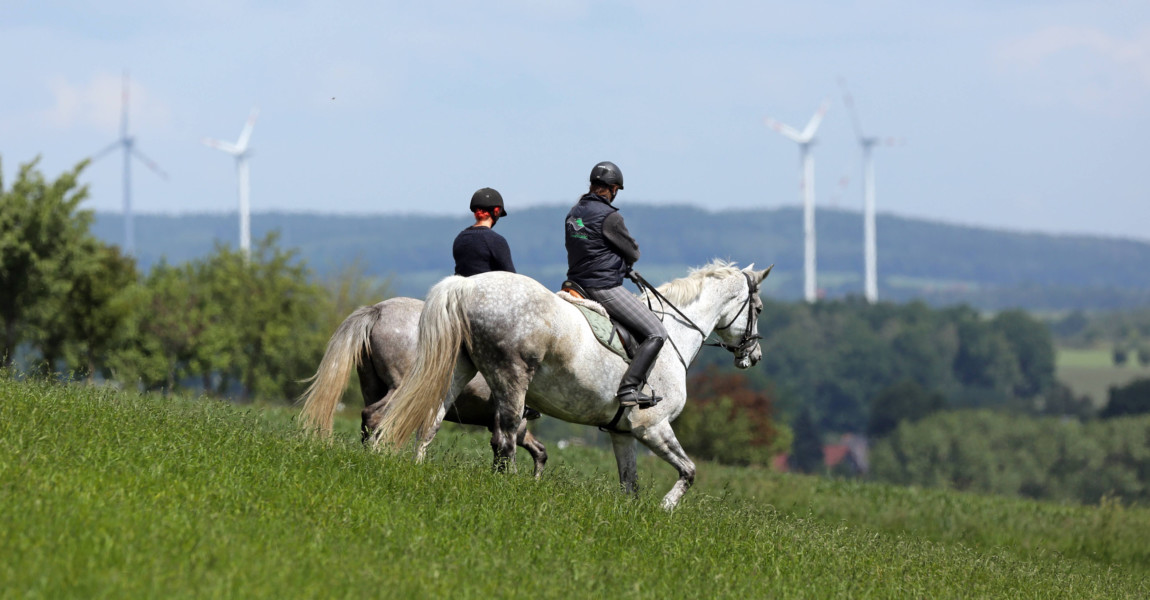 meine frau am reiten