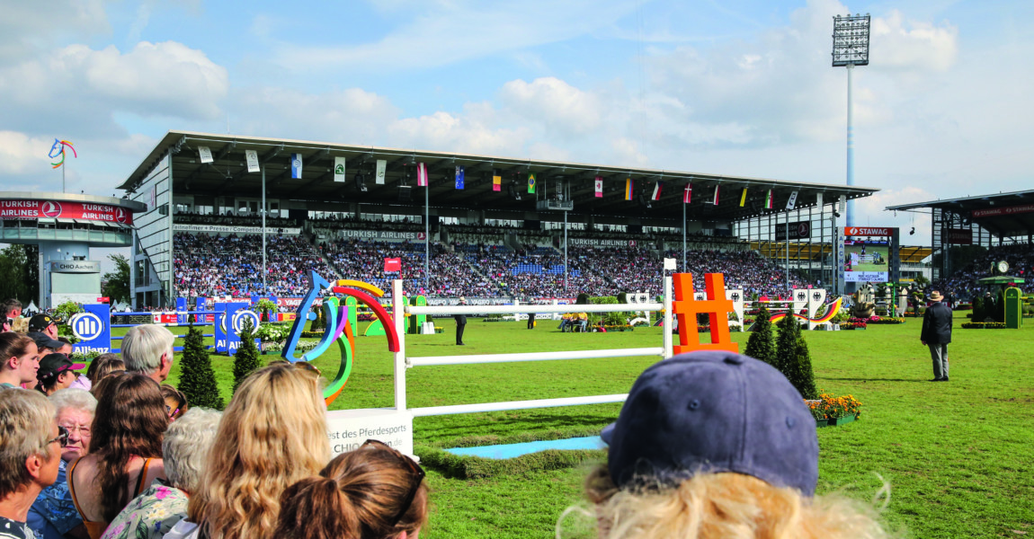 Rolex Grand Prix - CHIO Aachen 2019 AACHEN, GERMANY - JULY 21: A view of the parcour during the Rolex Grand Prix of CHIO Aachen 2019 at Aachener Soers on July 21, 2019 in Aachen, Germany. (Photo by Christof Koepsel/Getty Images for ROLEX) 