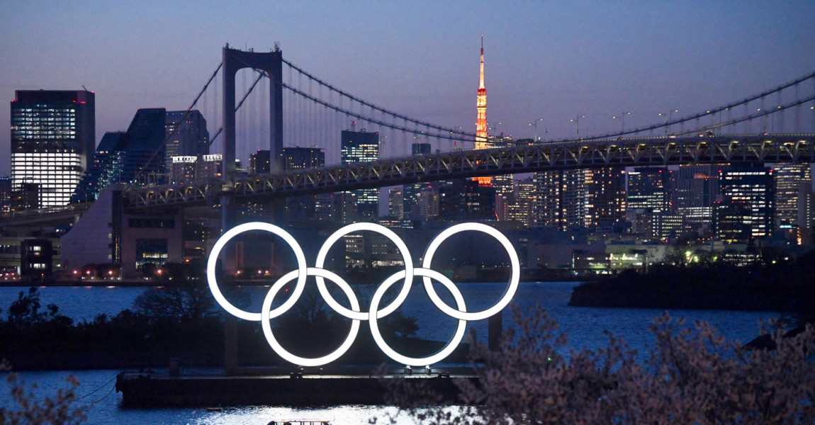 Japanese Government And IOC Agree To Postpone Olympic Games TOKYO, JAPAN - MARCH 25: A boat sails past the Tokyo 2020 Olympic Rings on March 25, 2020 in Tokyo, Japan. Following yesterdays announcement that the Tokyo 2020 Olympics will be postponed to 2021 because of the ongoing Covid-19 coronavirus pandemic, IOC officials have said they hope to confirm a new Olympics date as soon as possible. (Photo by Carl Court/Getty Images) 