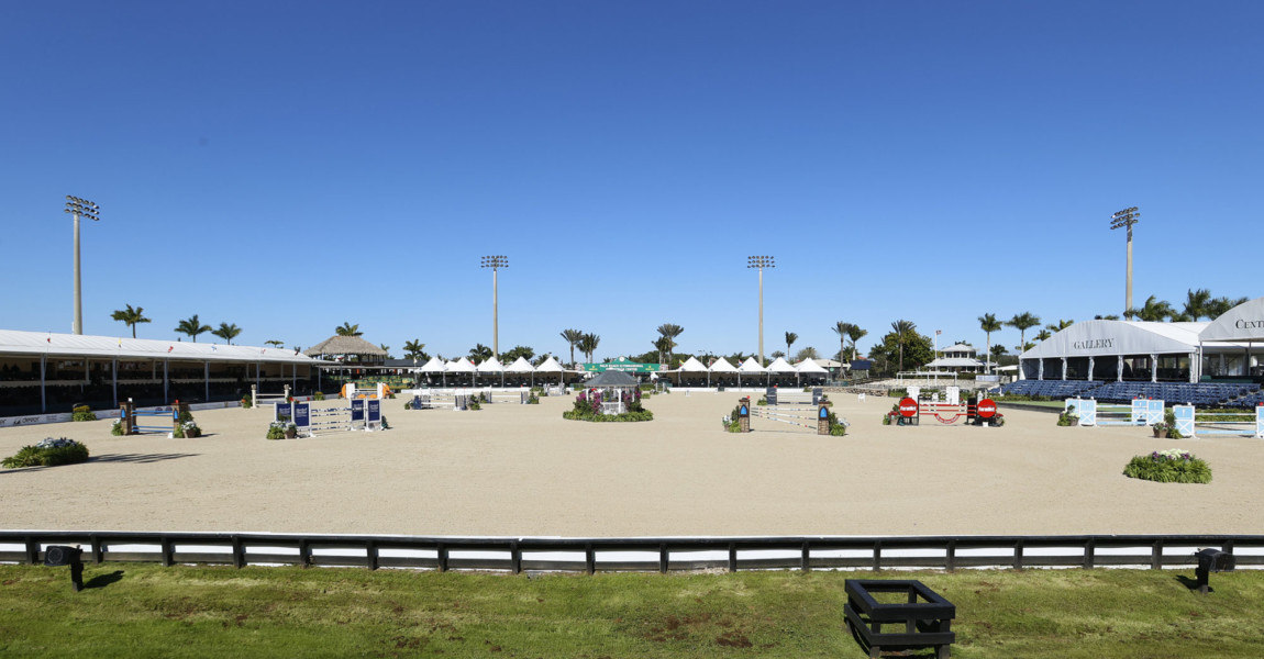 EQUESTRIAN: FEB 3 Winter Equestrian Festival - Class 1006 - $2,500 1.35m Jumper (II2d) CabanaCoast WELLINGTON, FL - FEBRUARY 3: A general view of the International Arena during the Class 1006 - $2,500 1.35m Jumper (II2d) CabanaCoast in the Winter Equestrian Festival on February 3, 2021, at the Palm Beach International Equestrian Center in Wellington, Florida. (Photo by Joel Auerbach/Getty Images) 