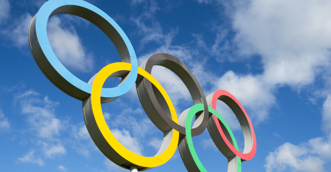 Rio,De,Janeiro,-,October,14,,2015:,Olympic,Rings,Stand 