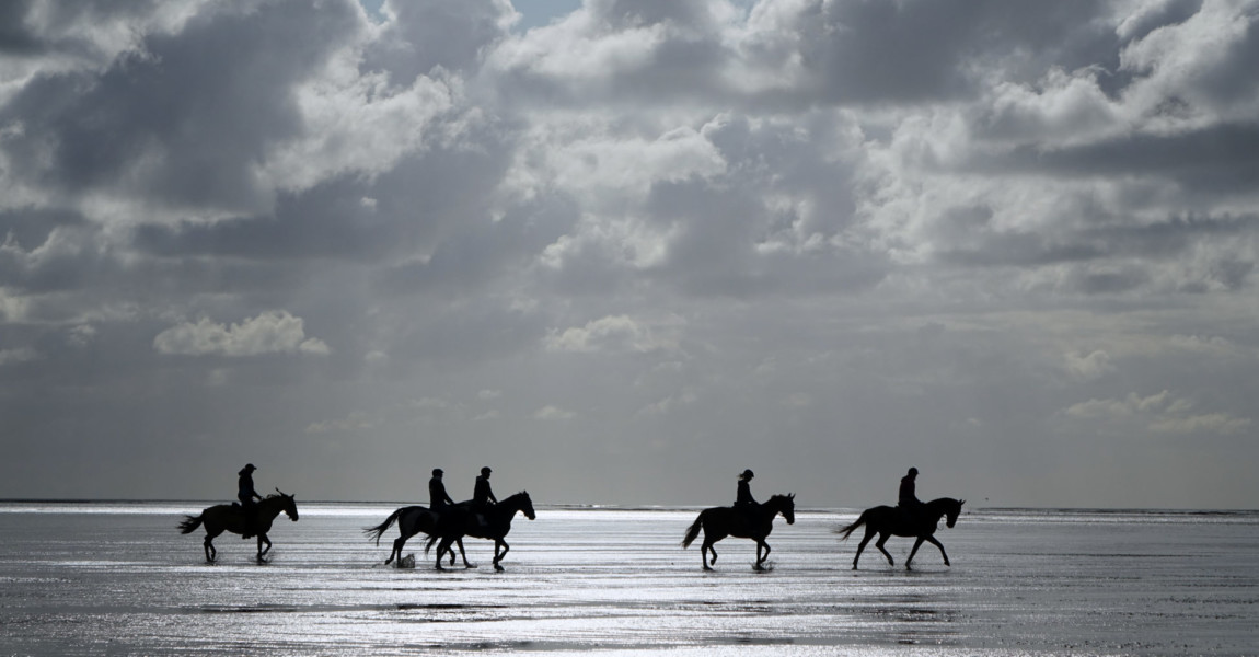 Reiter im Wattenmeer 