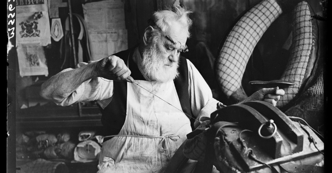 Saddler at work, 1943 Saddler at work, 1943. Jack Esten (Photo by Daily Herald Archive/National Science & Media Museum/SSPL via Getty Images) 