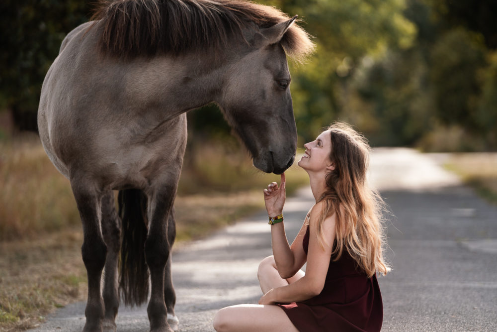 The kiss of freedom and happiness